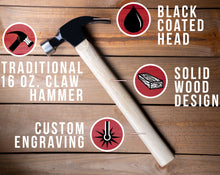 Load image into Gallery viewer, Personalized Wooden Hammer